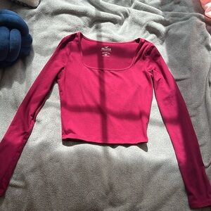 holister square neck long sleeve top